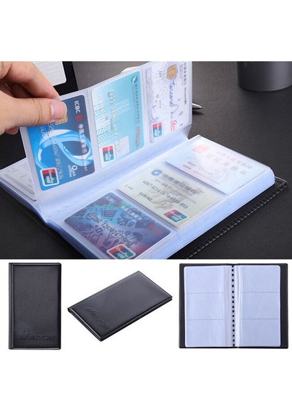 Kart Kılıfı 120 Iş Kartı Tutucu Kitap Cüzdan Kapak Torba Dosya Şan (Yurt Dışından)