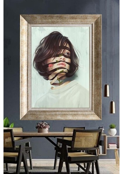 Gümüş Çerçeveli Paspartulu Tablo DS1209