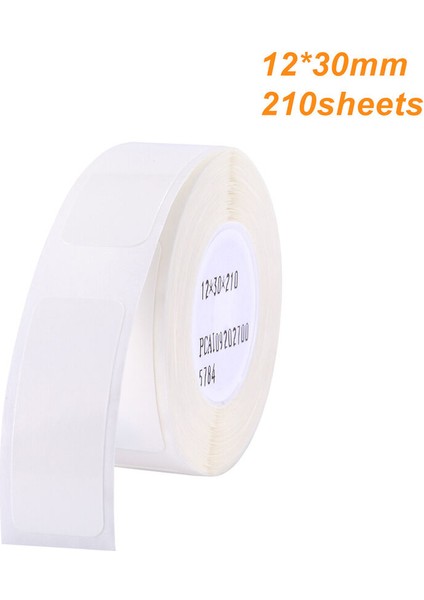 Termal Yazıcı Barkod Su Geçirmez Etiket Kağıdı 12 Yaprak Beyaz (Yurt Dışından)