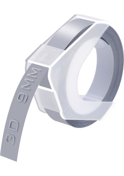 Gümüş Üzerine Beyaz Dymo Kabartma Etiket Makinesi Için Vintage D Kabartma Bantları (Yurt Dışından)