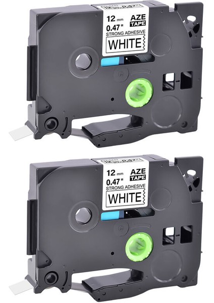 PT18R PT1960 PT2030 Stili 2pk Kardeş P-Touch Için Uyumlu Beyaz Etiket Şeridi Tz Tze S (Yurt Dışından)
