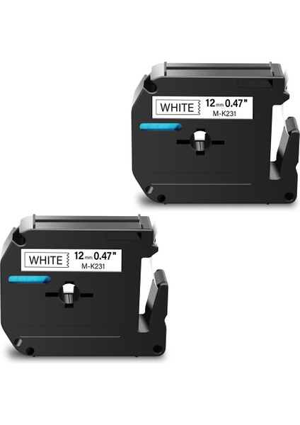 Brother P-Touch Pt-65 Pt-85 Etiket Bantı M-K231 MK231 Siyah Beyaz Için 2 Paket (Yurt Dışından)