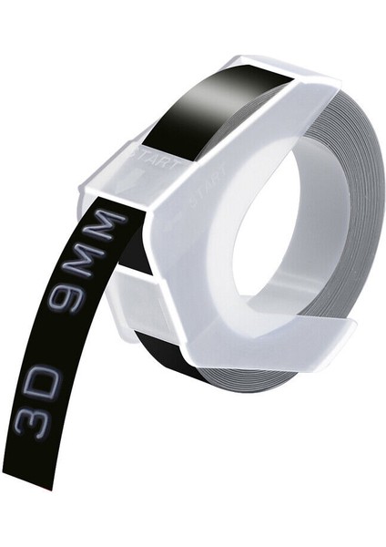 Dymo Etiket Arkadaşı Için Siyah Üzerine Beyaz 1pk Plastik 3D Kabartmalı Bant (Yurt Dışından)