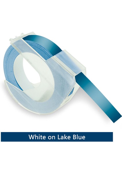 Mavi Göl Üzerine Beyaz Uyumlu Dymo 3D Plastik Kabartma Etiket Şeridi Xpress Etiket Makinesi (Yurt Dışından)