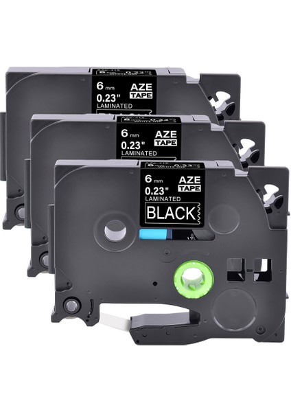 Abd Stok 3pk Tz Tze 315 Beyaz Siyah Zarf Etiketi Brother TZE315 P-Touch 6mm Için (Yurt Dışından)