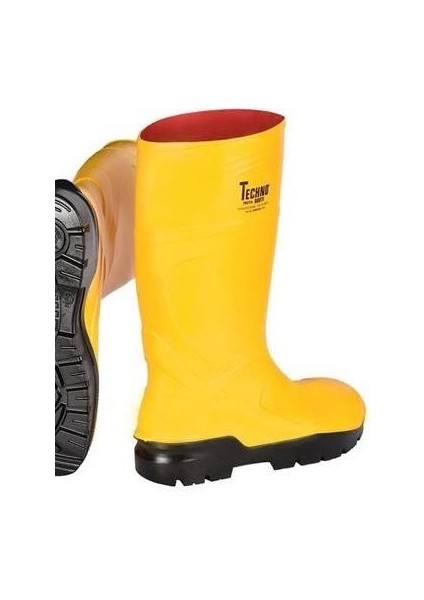 Boots O4 Sarı - Siyah - Poliüretan - Kısa Boy