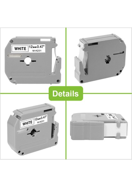 Brother P-Touch Pt-85 Pt-90 Için M-K231 Mk Etiket Bandı Beyaz Üzerine Siyah (Yurt Dışından) fiyatları