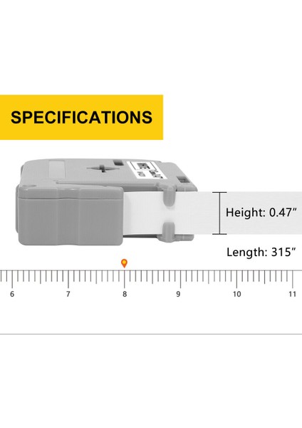 Brother P-Touch Pt-85 Pt-90 Için M-K231 Mk Etiket Bandı Beyaz Üzerine Siyah (Yurt Dışından) modelleri