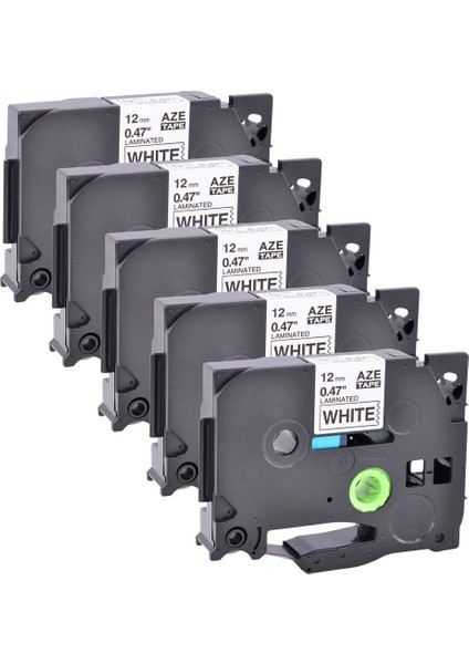 5 Adet Siyah Beyaz Tz 231 Tze 231 Etiket Bantı Brother Pt Için Uyumlu (Yurt Dışından)