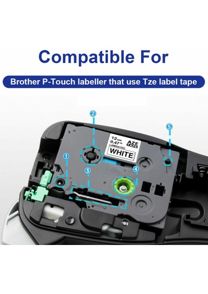 TZ-231 TZE-231 Stili 4pk Uyumlu Brother TZE-231 P-Touch PT-D210 Siyah Üzeri Beyaz Etiket Şeridi Z-231 (Yurt Dışından) modelleri