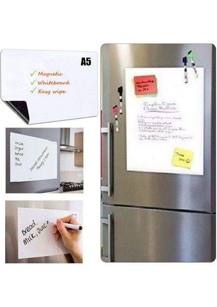 Haftalık Aile Planlayıcı Beyaz Tahta Yardımı - A5 Boyutu - Buzdolabı Not Panosu (Yurt Dışından)