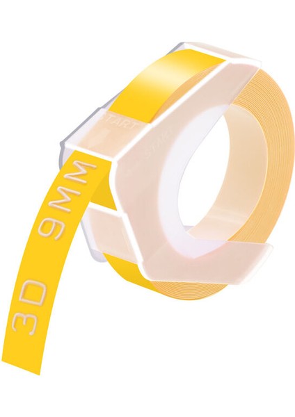 Sarı Üzerine Beyaz Dymo Kabartma Etiket Makinesi Için Vintage D Kabartma Bantları (Yurt Dışından)