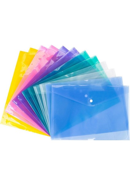 Sarı A4 Plastik Çıtçıtlı Dosya Cüzdanı Dosyalar Klasörler Dosyalama Okul Ofis Karışık (Yurt Dışından)