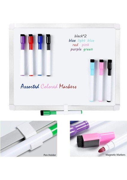 2 Paket Küçük Kuru Silinebilir Beyaz Tahta 11 x 14 Çift Taraflı Manyetik Beyaz Tahta (Yurt Dışından) modelleri