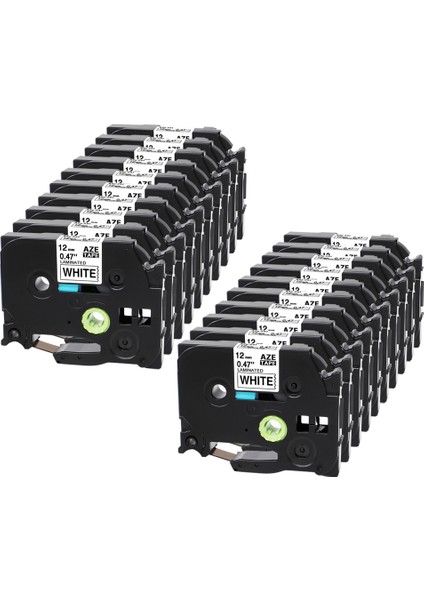 PT2450 PT2460 PT2730 Stili 15PK Uyumlu Brother TZ-231 P-Touch Siyah Beyaz Etiket Şeridi x 8m TZE-231 (Yurt Dışından)