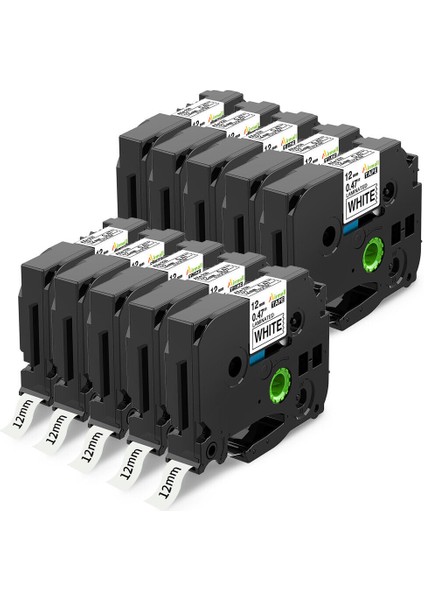 Brother P-Touch Tz Etiket Makinesi Bantı Beyaz PT-D210 Için 10PK TZ-231 Tze Uygun (Yurt Dışından)