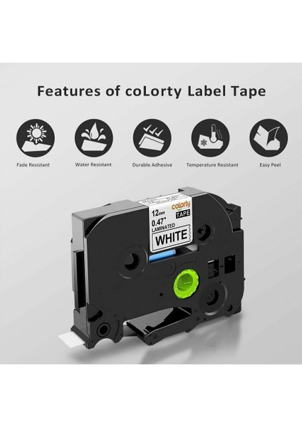 Brother Ptouch Için Uyumlu TZ-231 TZE-231 PT-D210 Etiket Yazıcı Bantı, Beyaz (Yurt Dışından) fiyatları