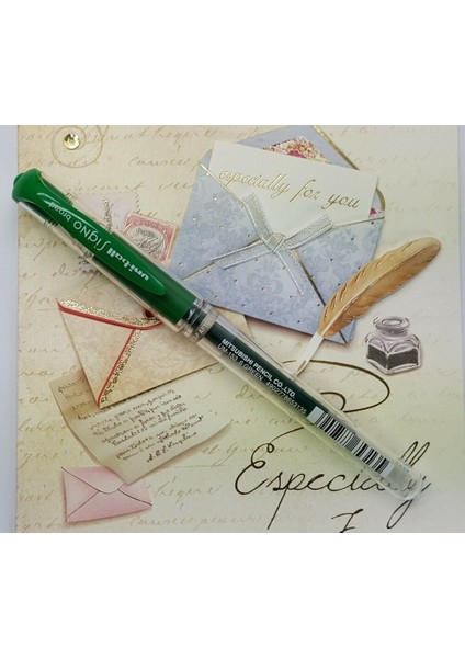 Uni-Ball Signo U Geniş Uçlu Roller Jel Kalem, Yeşil Mürekkep + Hediye (Yurt Dışından)