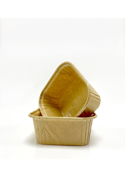 Muffin Kare Kağıt Kraft Sarı Kek Kalıbı - 50 Adetlik 1 Paket modelleri