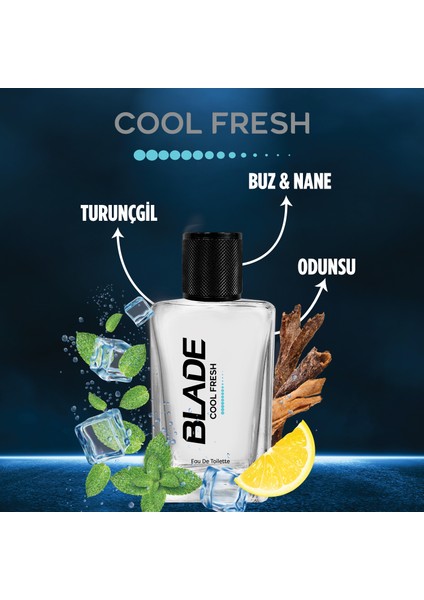 Cool Fresh Edt Erkek Parfüm 70 ml & Deodorant 3X150 ml