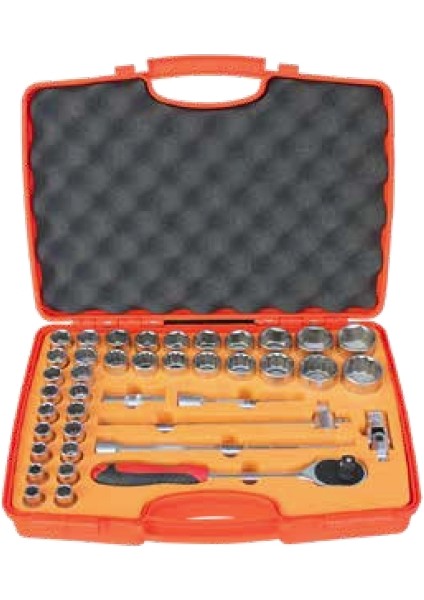 006-RC1231 40PARÇA 1/2’’ Lokma Seti 6 ve 12 Köşe