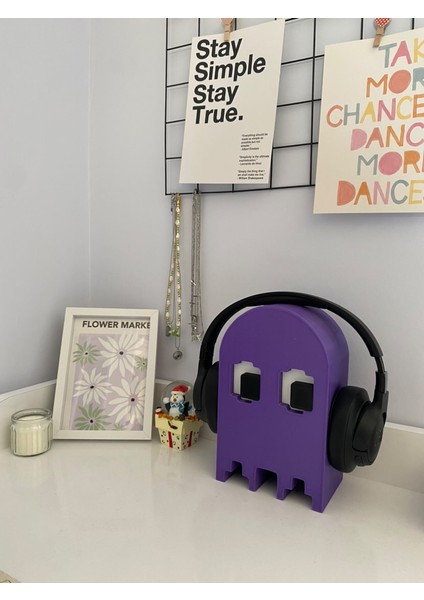 Pacman Dekoratif Masaüstü Kulaklık Standı - Kulaklık Tutacağı