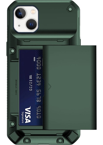 Apple iPhone 13 Slide Armor Kılıf Dark Green