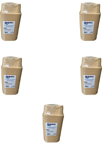 Muffin Kare Kağıt Kraft Sarı Kek Kalıbı - 50 Adetlik 5 Paket