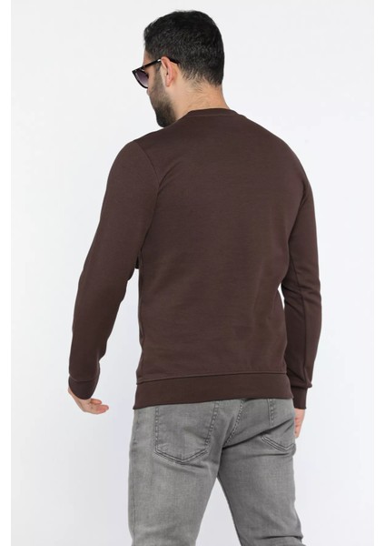 Bisiklet Yaka Cepli Erkek Sweatshirt