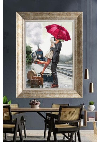 Gümüş Çerçeveli Paspartulu Tablo DS461