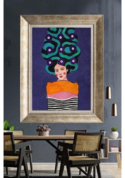 Gümüş Çerçeveli Paspartulu Tablo DS1595