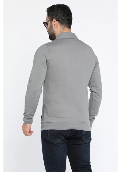 Polo Yaka Erkek Sweatshirt