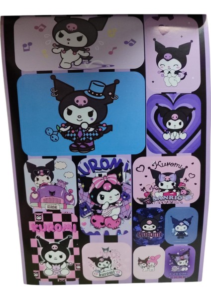 Kuromi ve Hello Kitty Sticker Albüm 1 Adet Büyük Albüm 16 Sayfa Dev Sticker Etiketleri Okul Etiketleri fiyatları