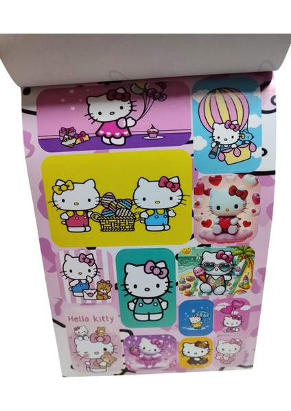 Kuromi ve Hello Kitty Sticker Albüm 1 Adet Büyük Albüm 16 Sayfa Dev Sticker Etiketleri Okul Etiketleri indirimleri