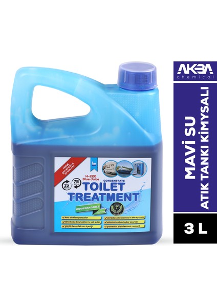 MAVİ SU (TOILET TREATMENT) ATIK TANKI KİMYASALI 3 L