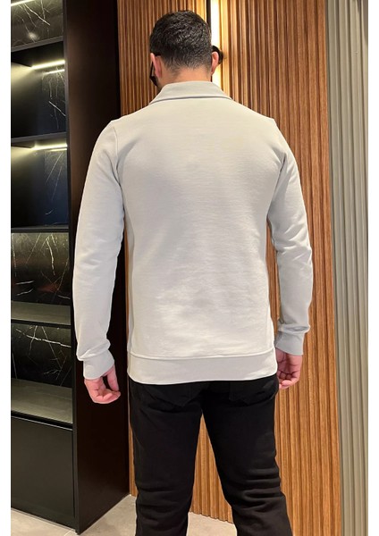 Polo Yaka Erkek Sweatshirt