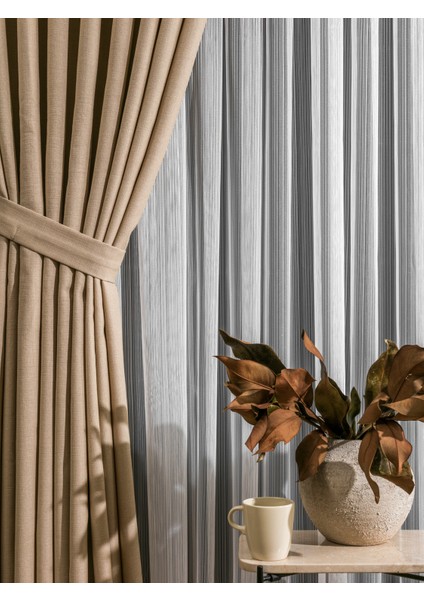 Sık Pileli A.yeşil Rengi Flex Keten Kumaştan Fon Perde 1x3 V18475 Tek Kanat fiyatları