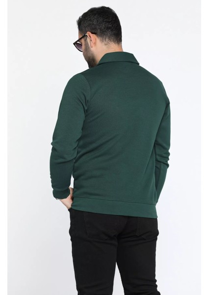 Polo Yaka Erkek Sweatshirt