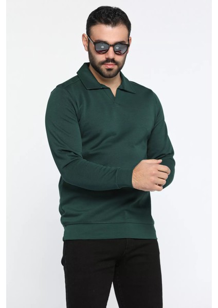 Polo Yaka Erkek Sweatshirt modelleri
