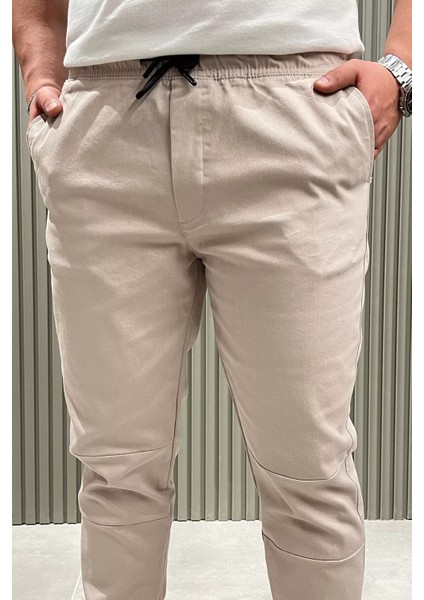 Bel Ve Paça Lastikli Bağcıklı Erkek Jogger Pantolon P-00013776