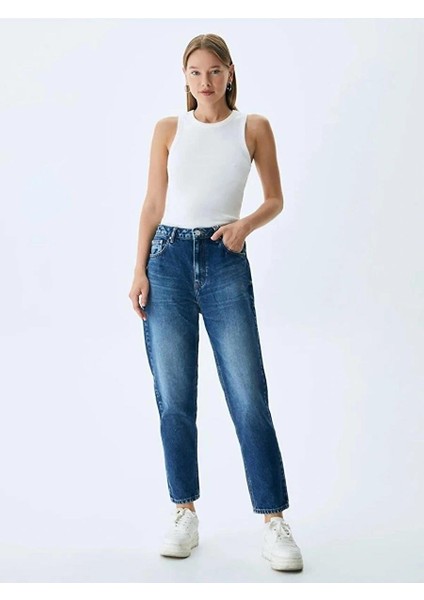 Maggıe X MAEKO Yüksek Bel Mom Jean Pantolon 10095157015401