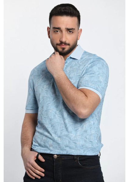 Desenli Polo Yaka Erkek Tişört