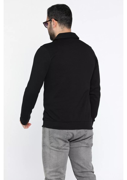 Polo Yaka Erkek Sweatshirt