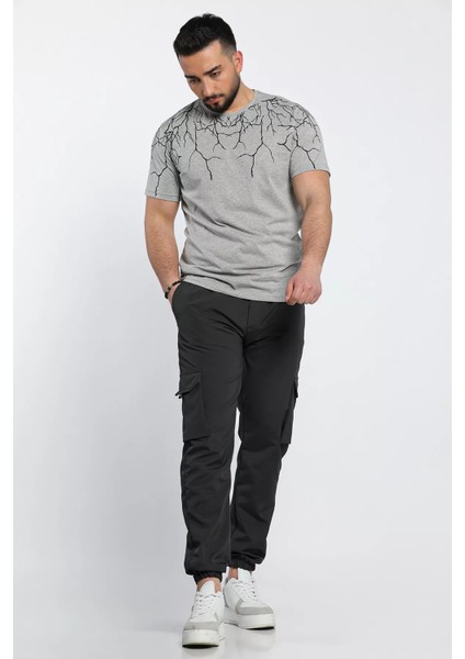 Beli Bağcıklı Paça Lastikli Erkek Pantolon P-00009286