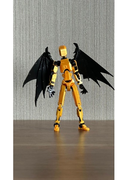 Lucky 13 Titan 13 Oynar Eklemli Robot Figür Oyuncak - Yarasa Kanat Serisi Altın Dummy