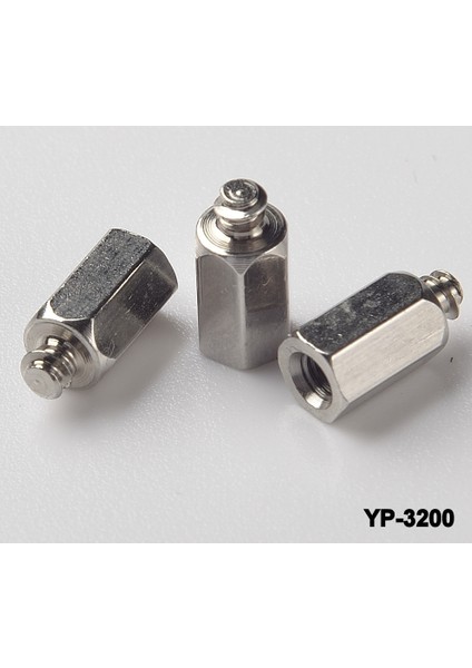 YP-3205 Plastik Dişli Pirinç Yükseltme Erkek(M2.5) / Dişi(M3) (4mm Diş Boyu)-Uzunluk 5 mm (50'li Paket)