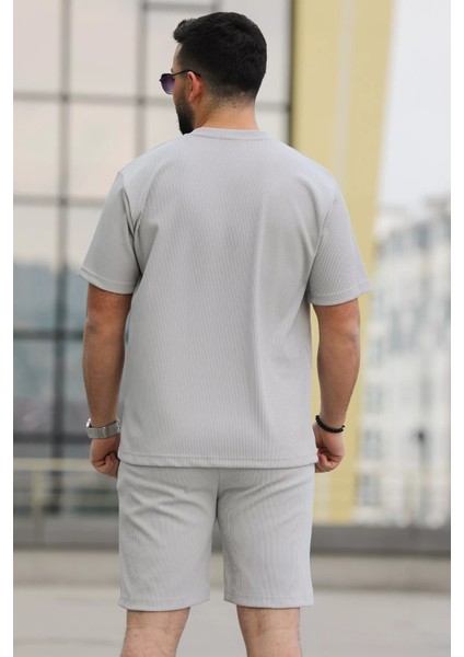 Bisiklet Yaka Jakarlı Oversıze Erkek Tişört indirimleri