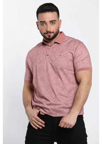 Dijital Baskı Polo Yaka Erkek Tişört