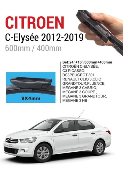 Citroen C-Elysee Ön Cam Muz Silecek Takımı (2012-2021)