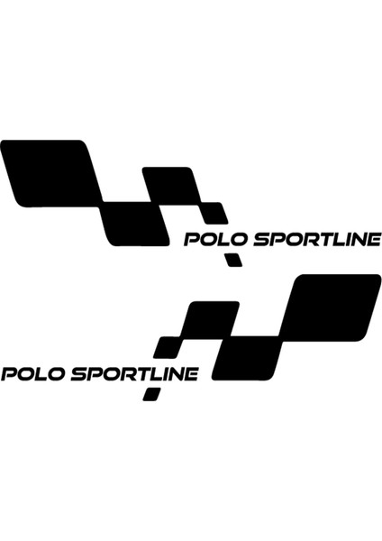 Polo Sportline Sticker - Polo Sticker - Volkswagen Sticker - Kapı Altı Sticker - Oto Sticker - Araba Sticker